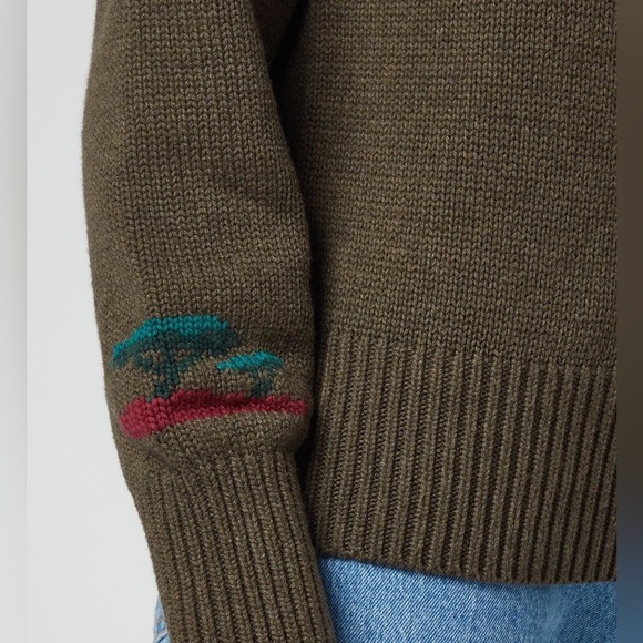 Polo by Ralph Lauren Olive Sweater with Zebra Design - Picture 3 of 10